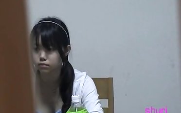 Her regular day at home filmed solo on hidden cameras